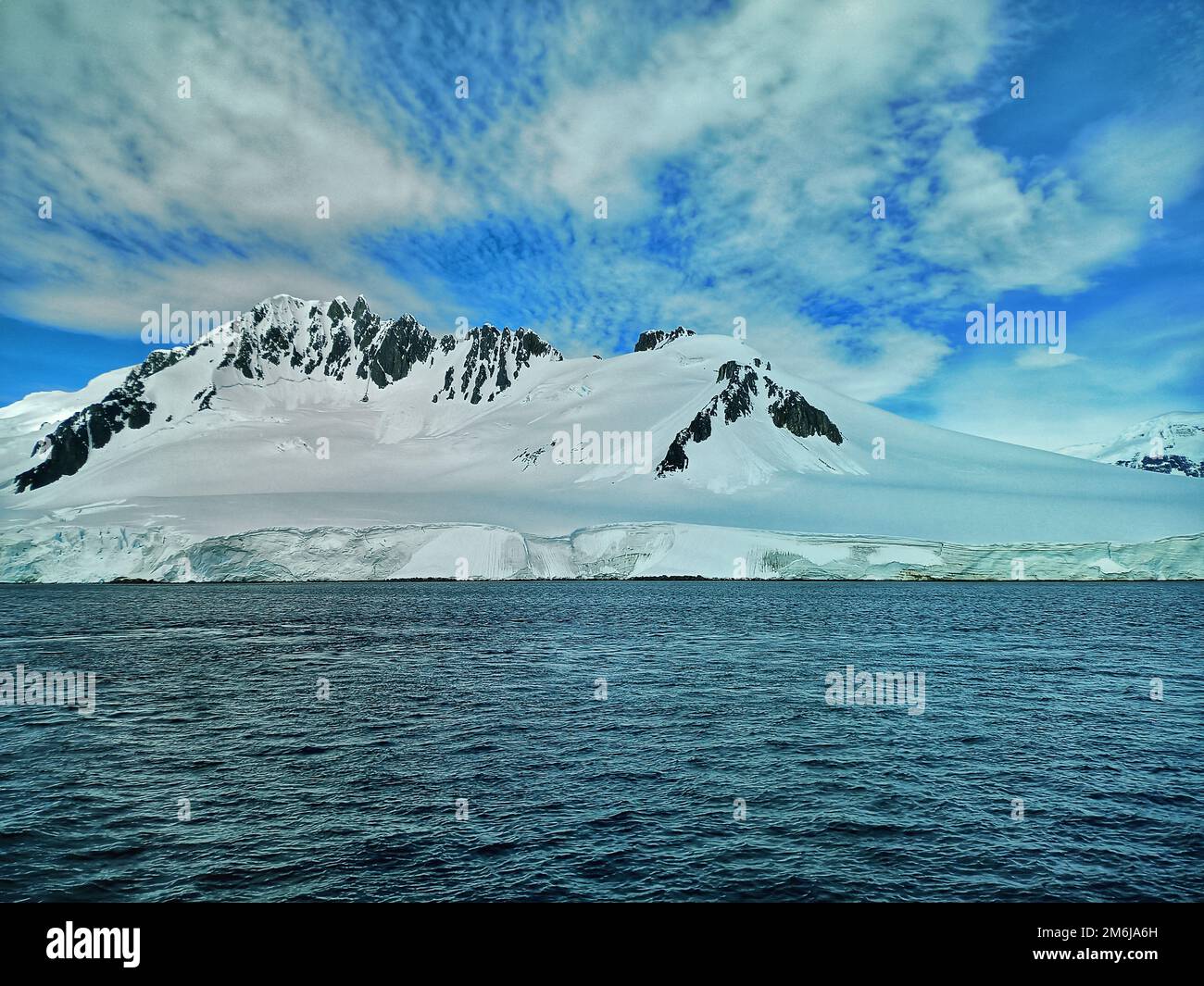 antarktis, antarktis, antarktis Landschaft, Natur, eisgefüllte Berge, eisige Berge, Klimawandel, antaktische Halbinsel, Eisberge Stockfoto