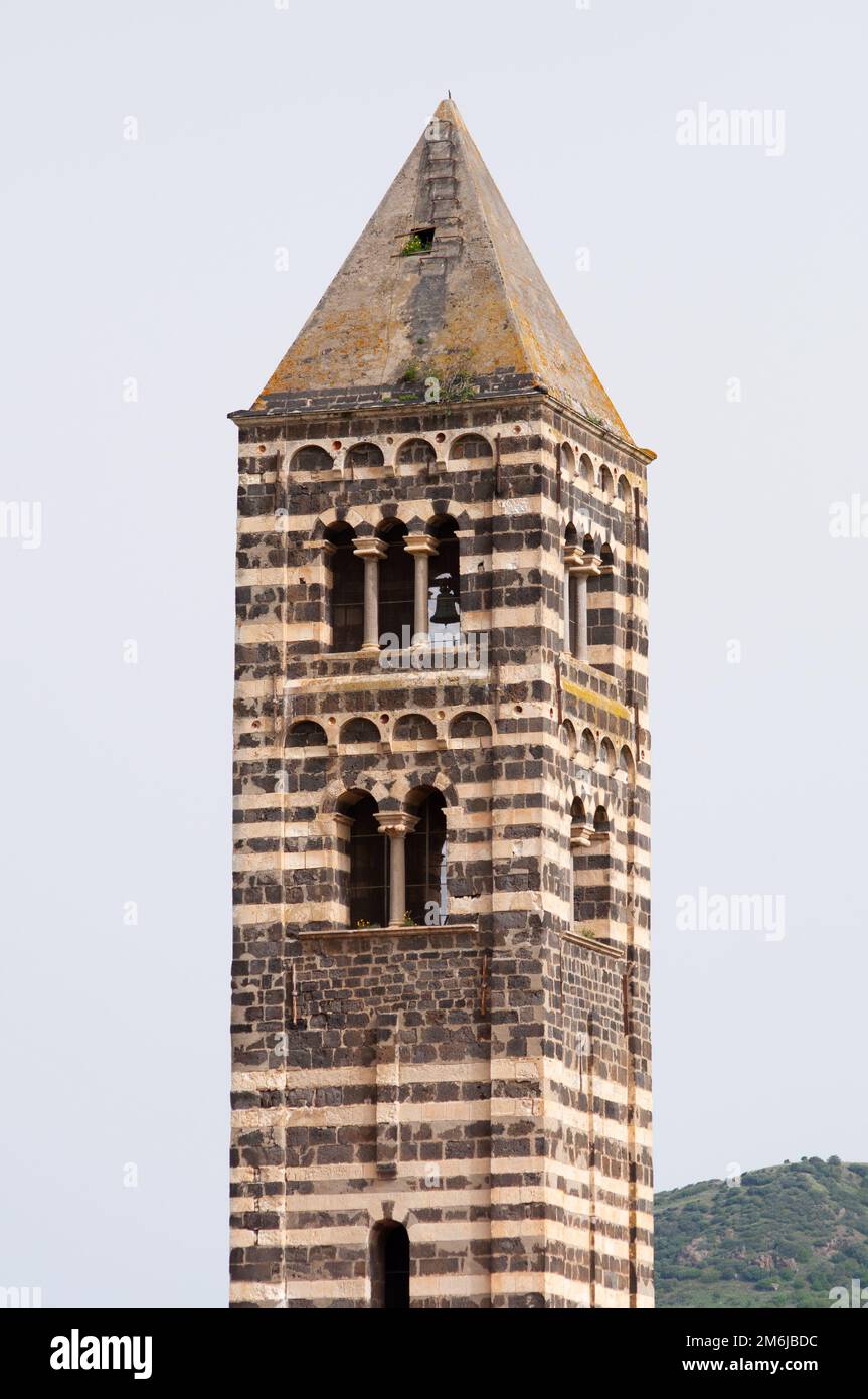 Die Basilika der Heiligen Dreifaltigkeit von Saccargia Stockfoto