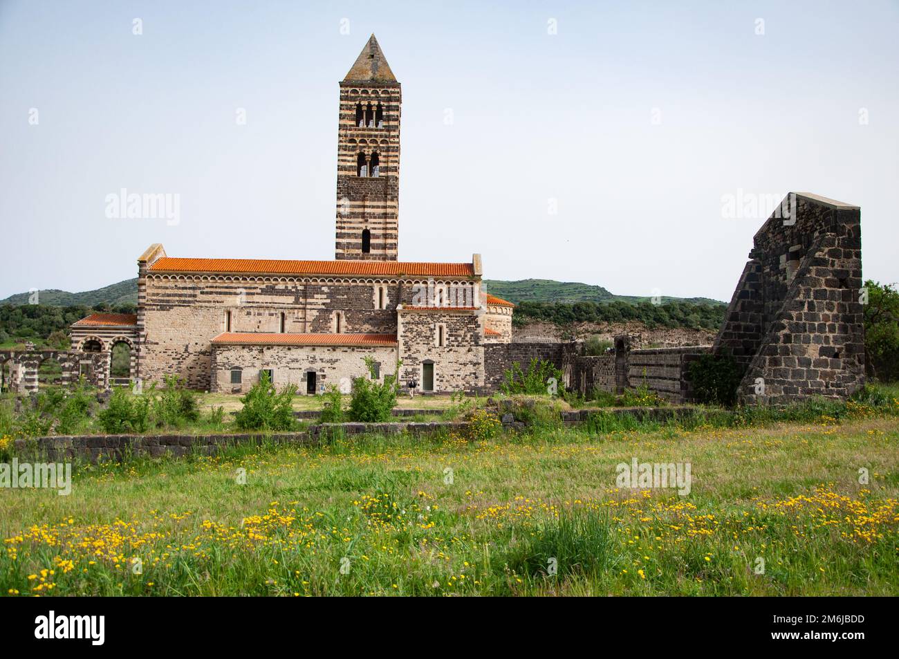 Die Basilika der Heiligen Dreifaltigkeit von Saccargia Stockfoto