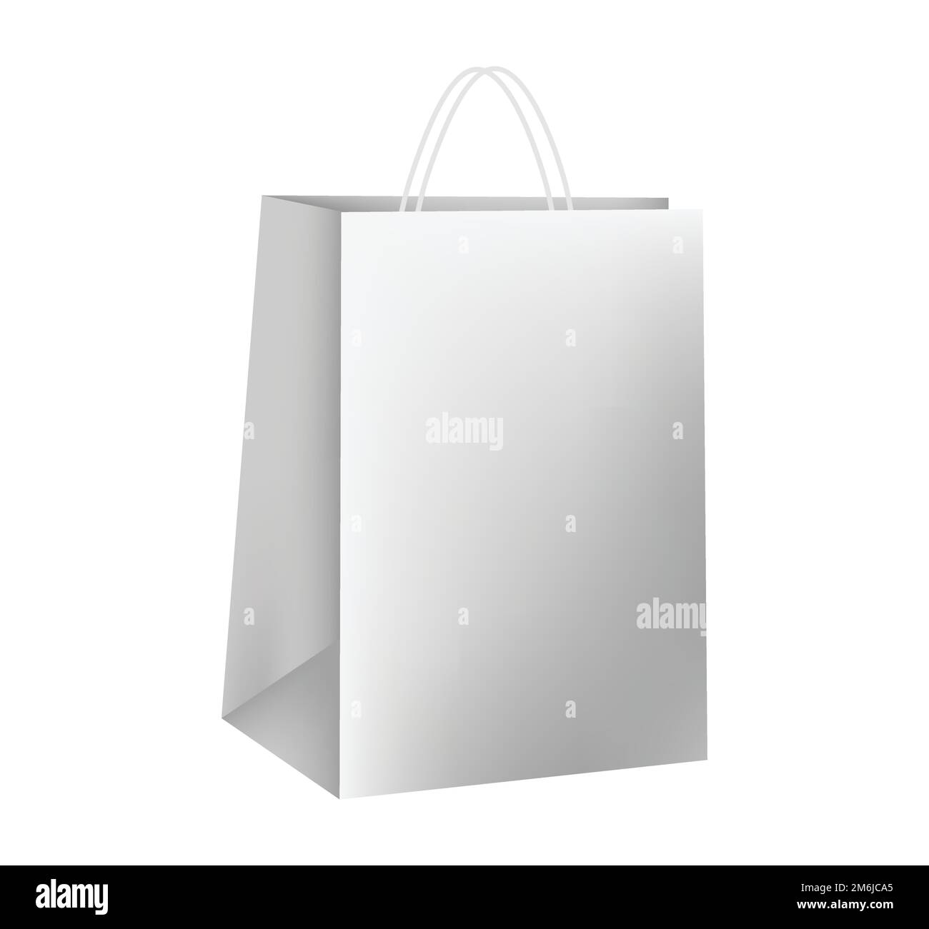 Linke Seite einer weißen Einkaufstasche. Realistischer Style. Stock Vektor