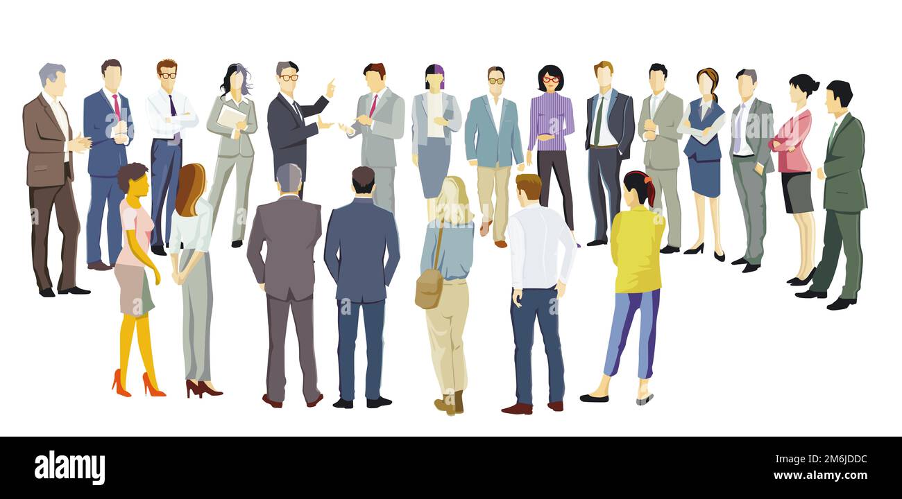 Teambesprechung, Illustration zur Unternehmensberatung Stockfoto