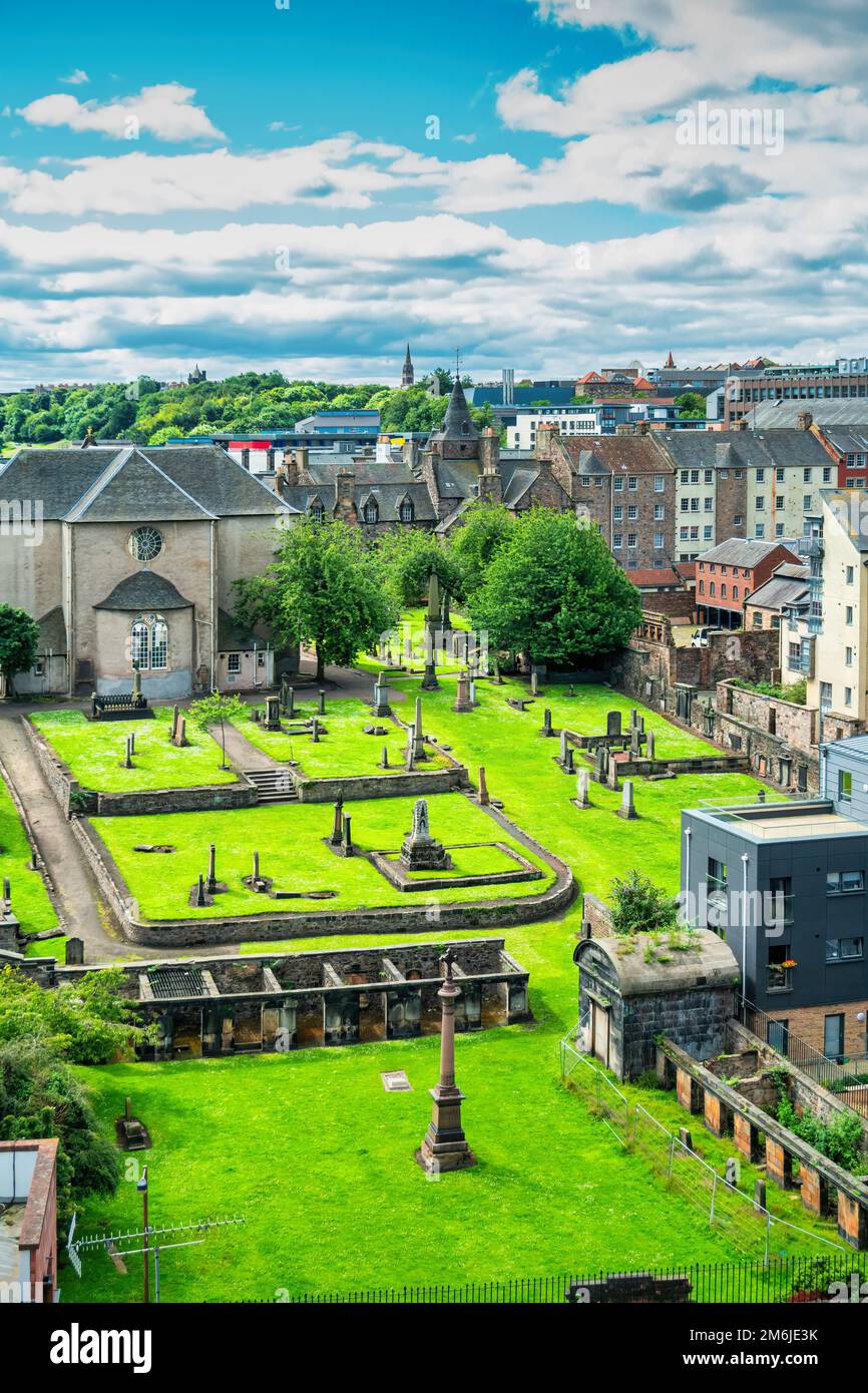 Canongate Kirk und Friedhof in der Altstadt von Edinburgh, Schottland Stockfoto