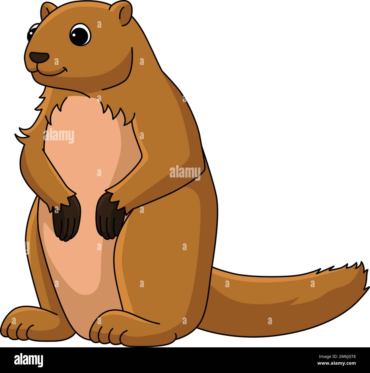 Marmot Animal Cartoon Farbige Clipart Illustration Stock Vektor
