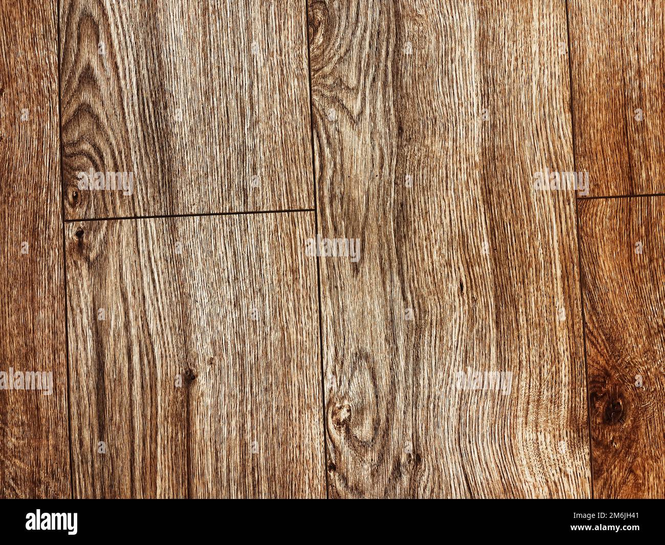 Holztexturhintergrund, Laminatboden als Baumaterial und Holzinnendesign Stockfoto