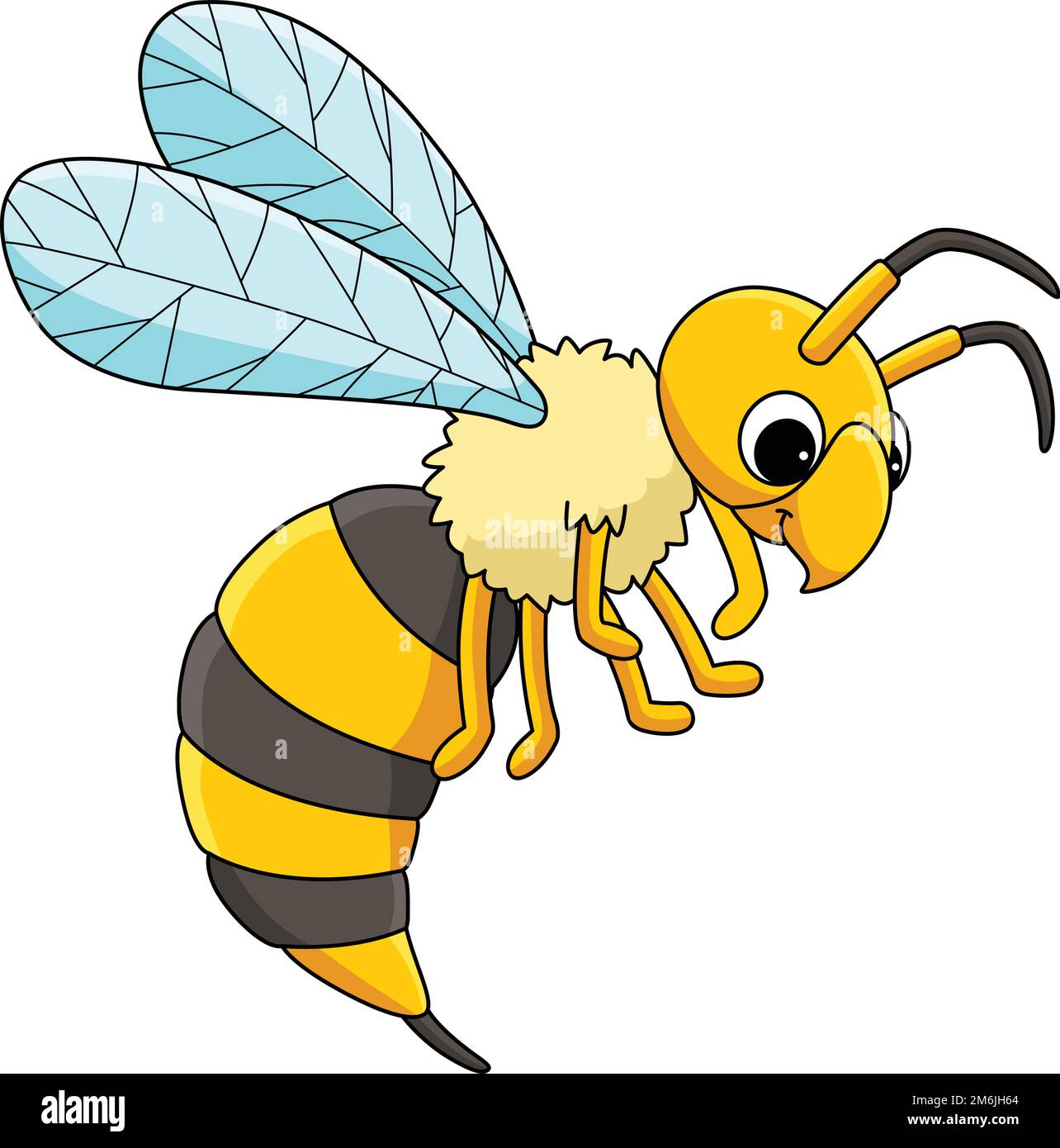 Hornet Animal Cartoon Farbige Clipart-Illustration Stock Vektor