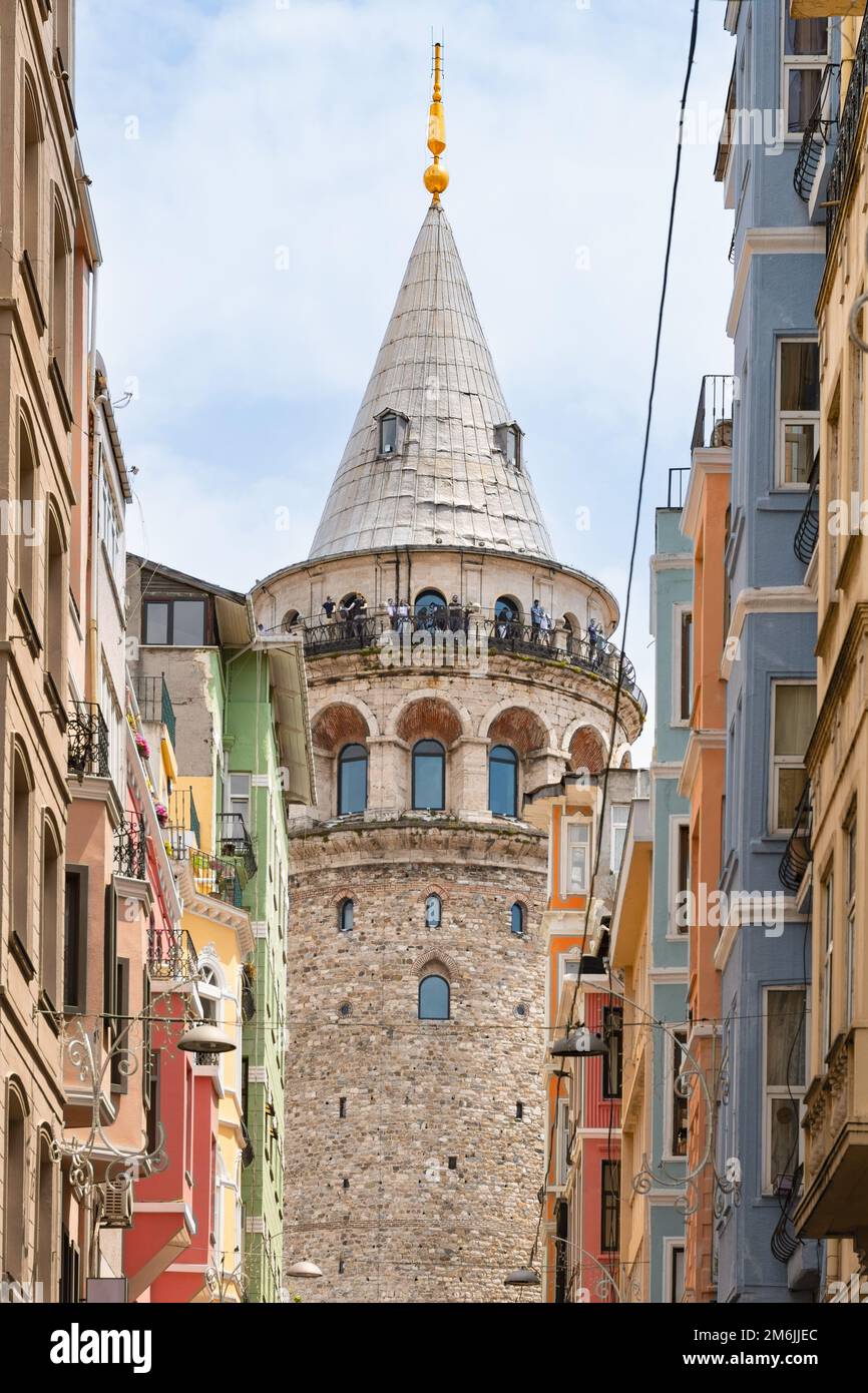 Galata-Turm, Beyoglu, Istanbul, Türkei Stockfoto