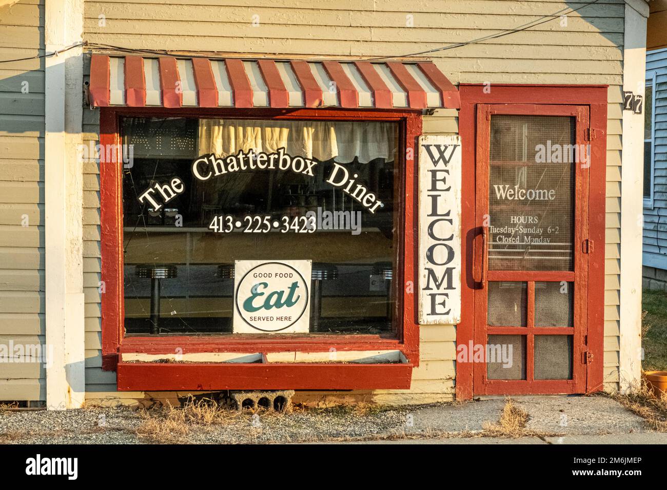 Das Chatterbox Diner auf der Main Street in Northfield, Massachusetts Stockfoto