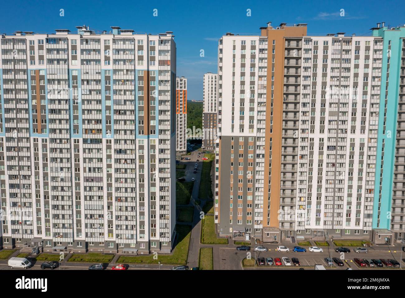 Neubau Wohnung Komplex Stockfoto