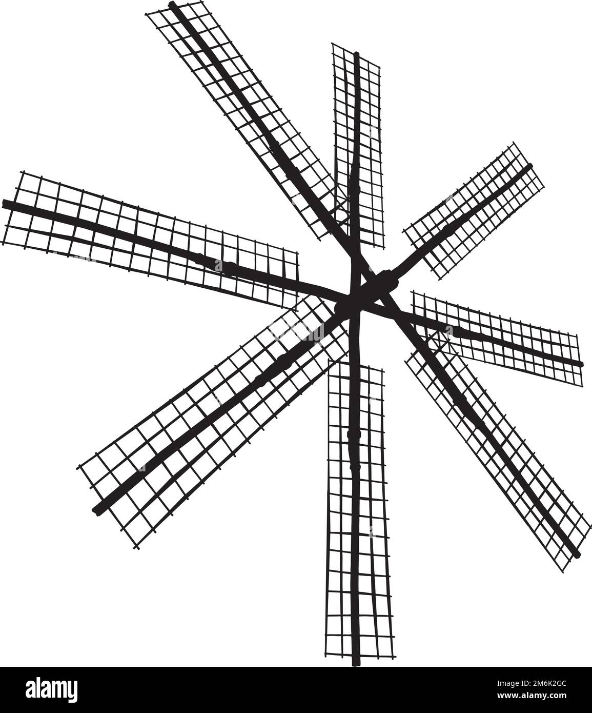 Antiker Windmühlen-Vektor Stock Vektor