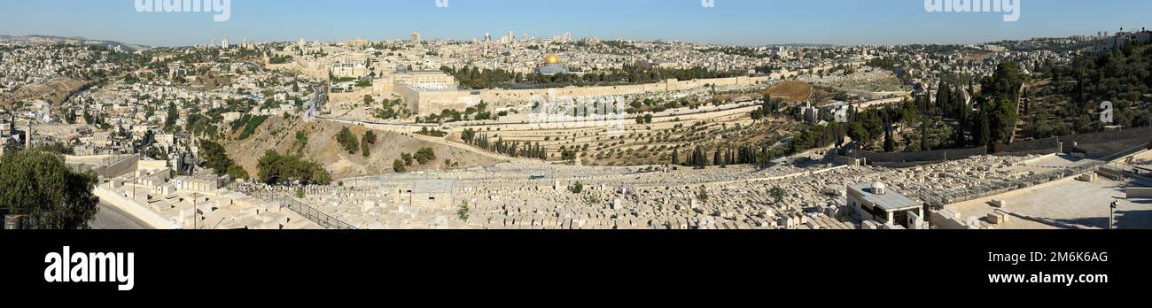 Panorama von Jerusalem Stockfoto