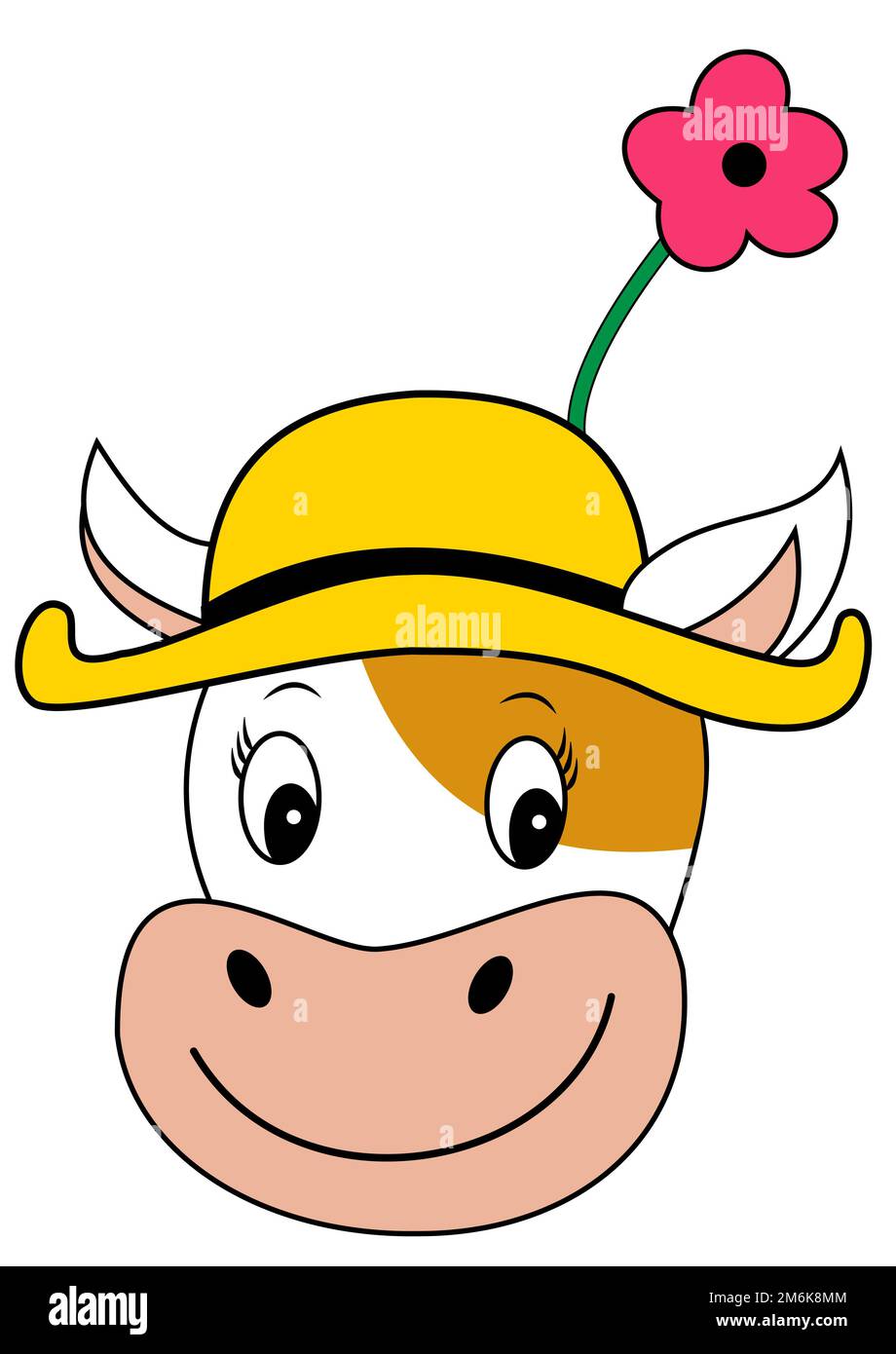 Kopf einer Kuh Stockfoto