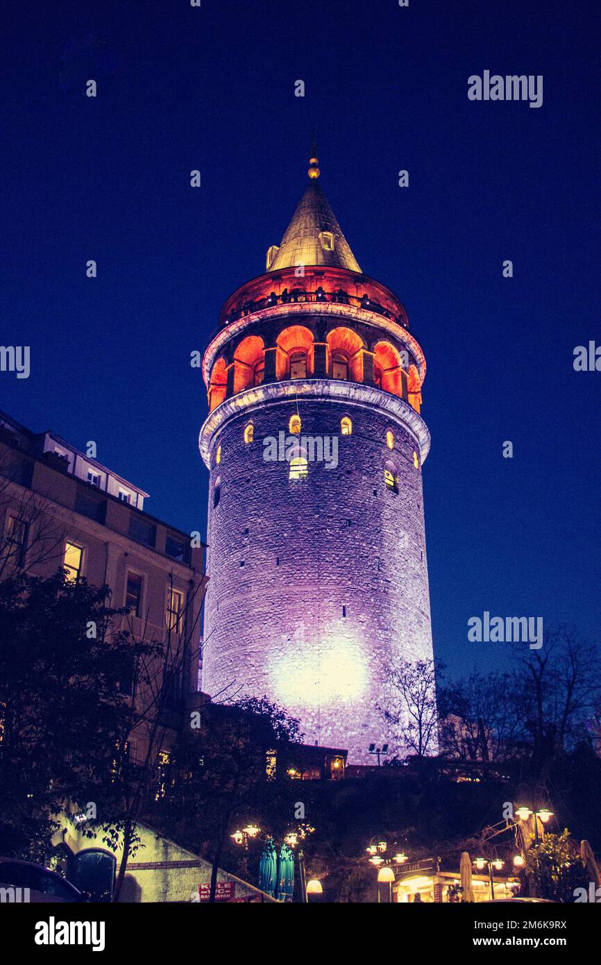 Galata-Turm aus der Antike in Istanbul Stockfoto Galata-Turm aus der Antike in Istanbul Stockfoto