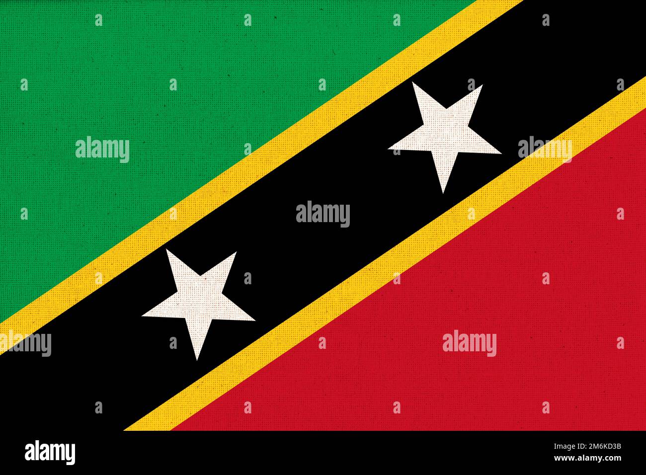 Flagge von St. Christopher und Nevis. Karibisches Land Stockfoto