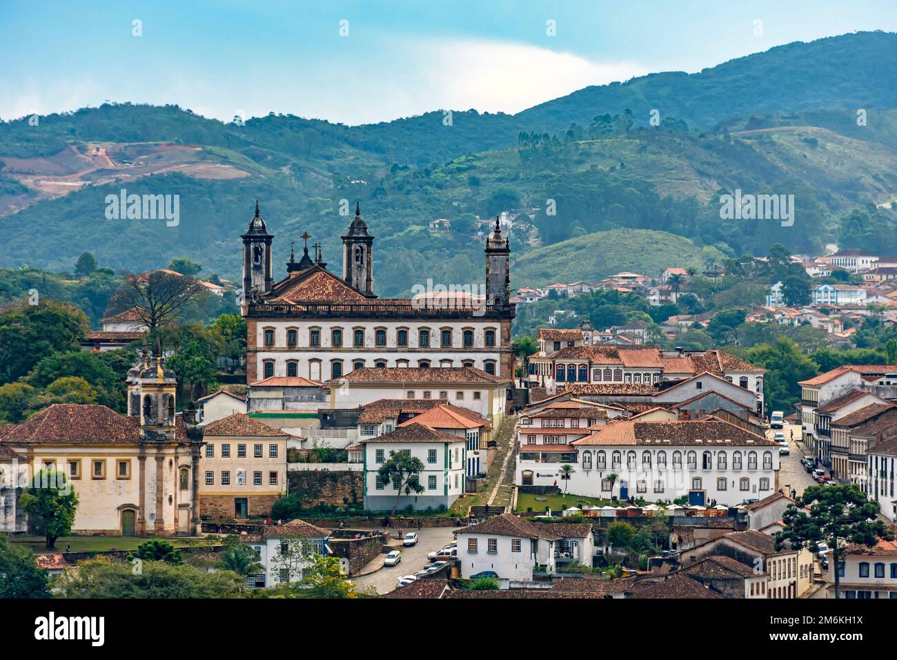 Historische Stadt Ouro Preto in Minas Gerais Stockfoto