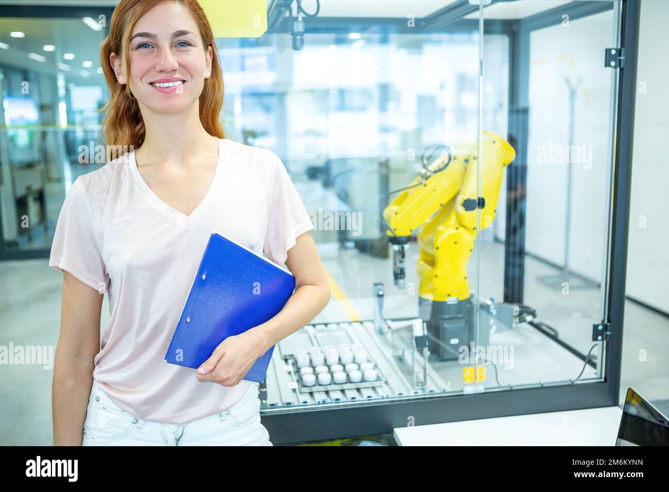 Unterstützung Für Industrieroboter Stockfoto