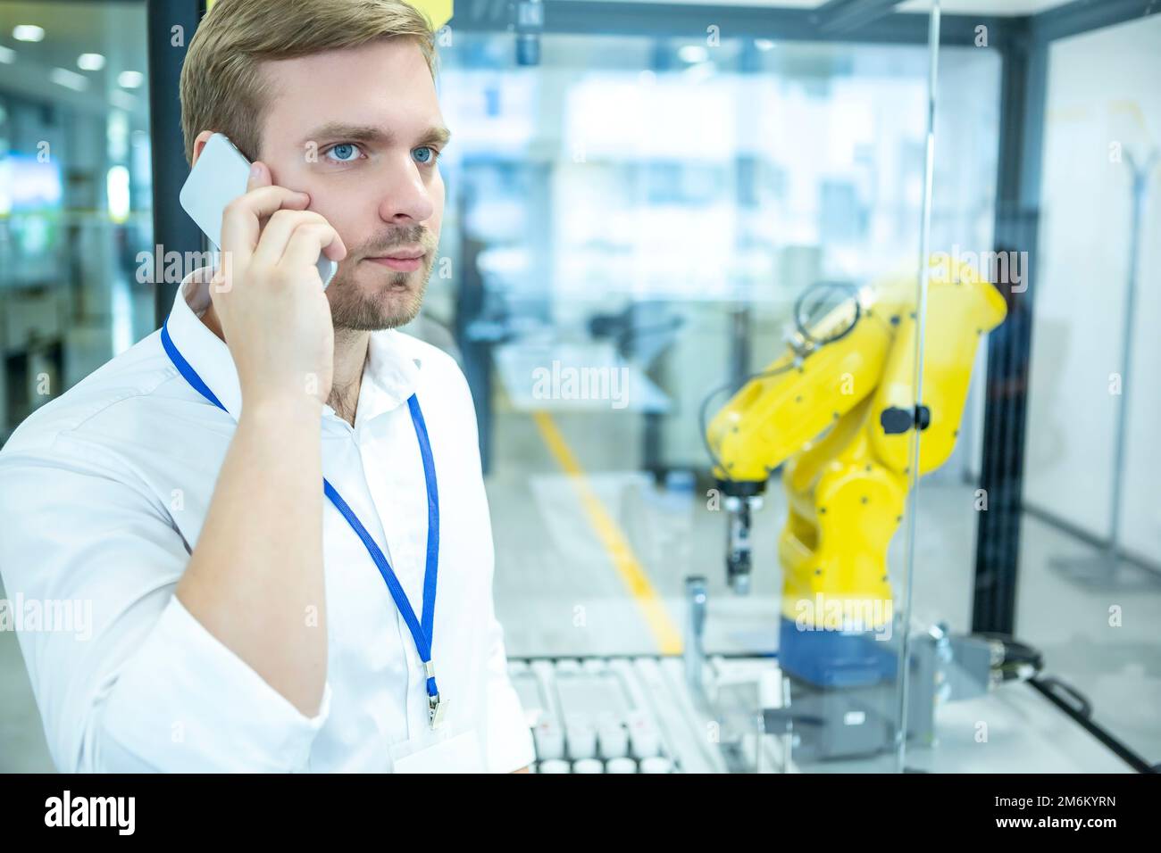Support Für Industrieroboter Stockfoto