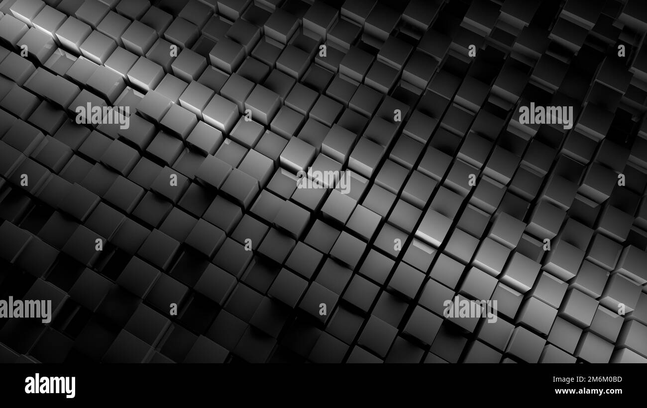 Abstrakter grauer Hintergrund des Würfels Stockfoto