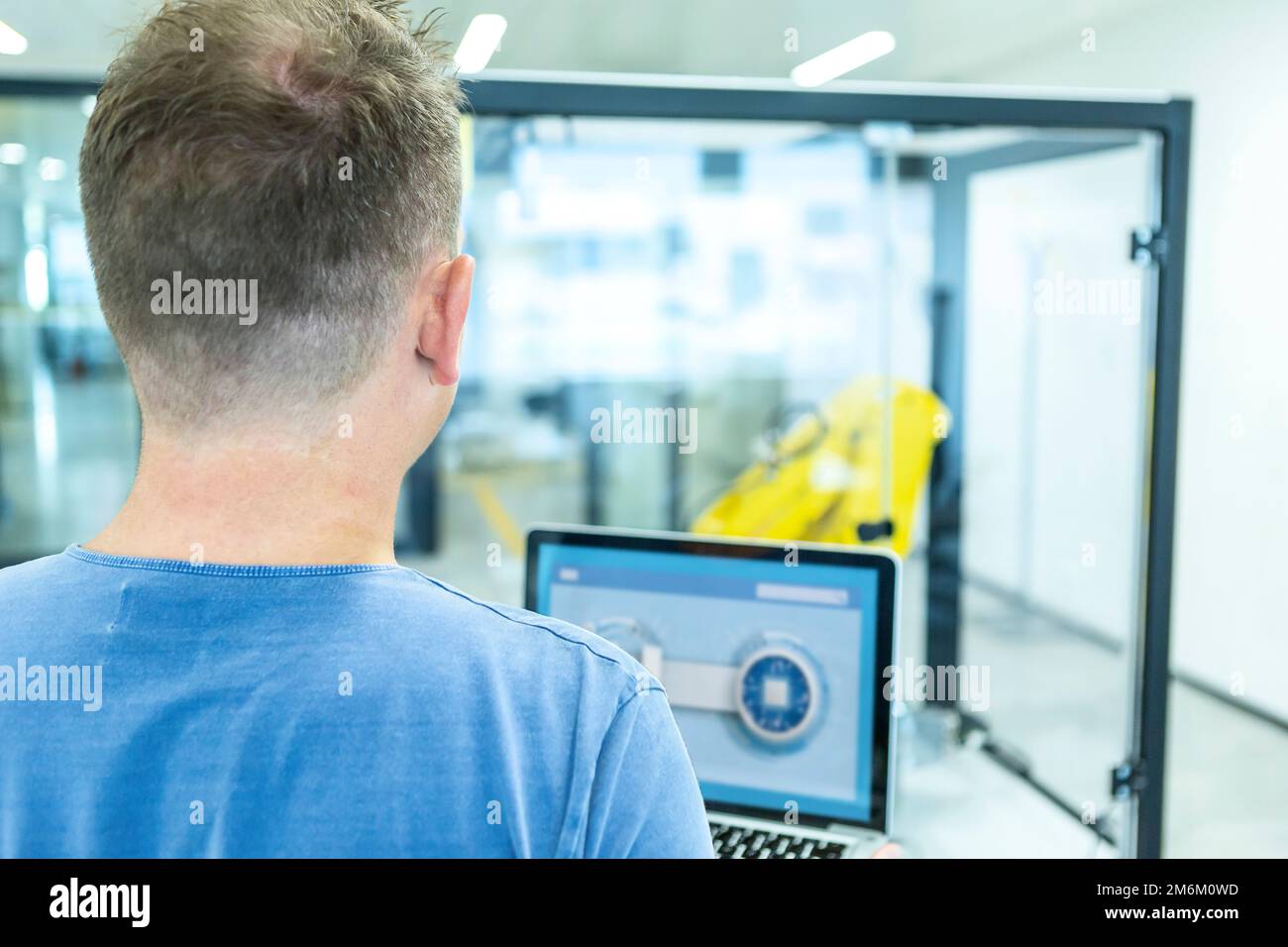 Entwicklung Von Industrierobotern Stockfoto