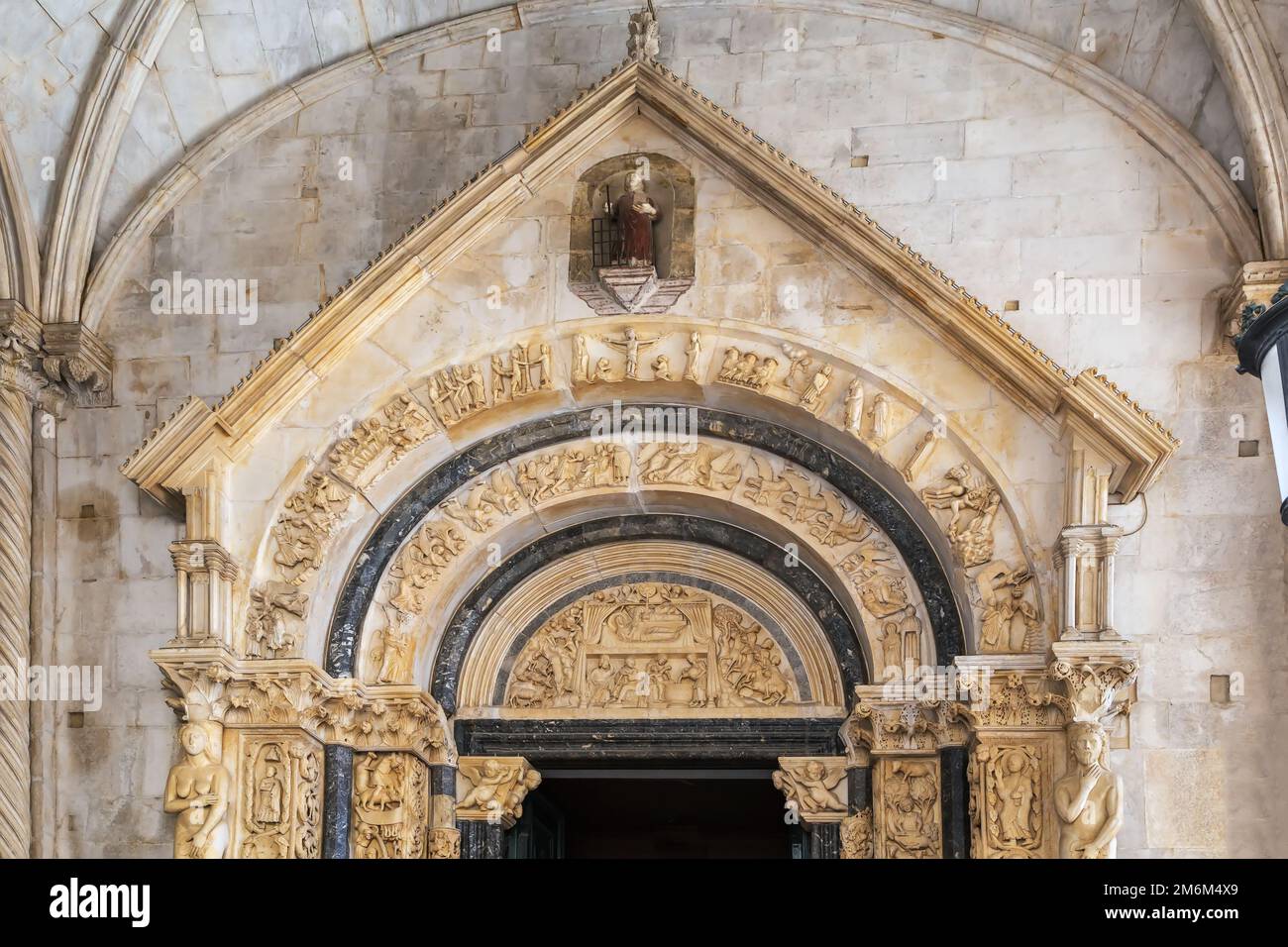 Trogir Kathedrale, Kroatien Stockfoto