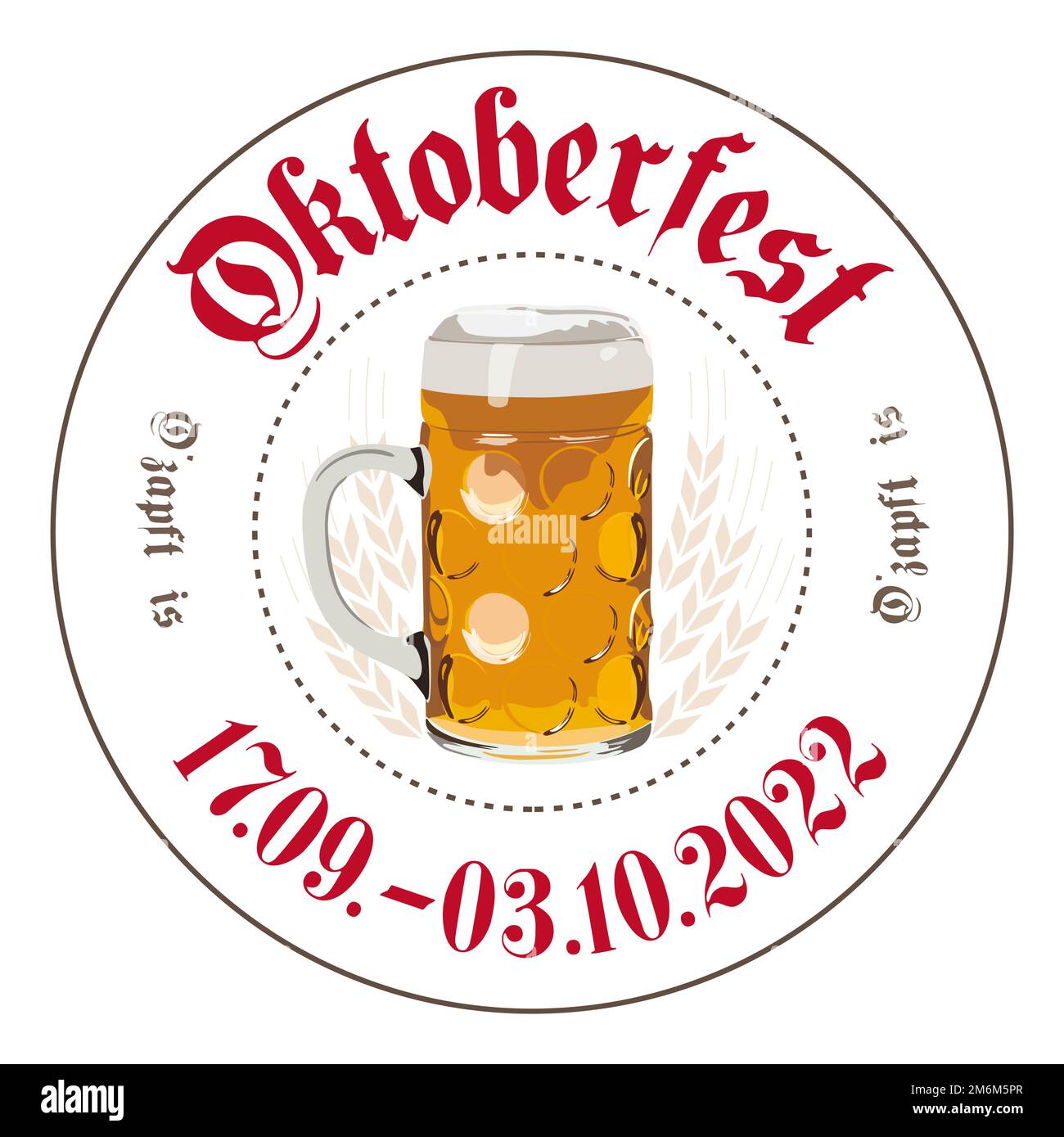 Oktoberfeststempel 2022 Stockfoto