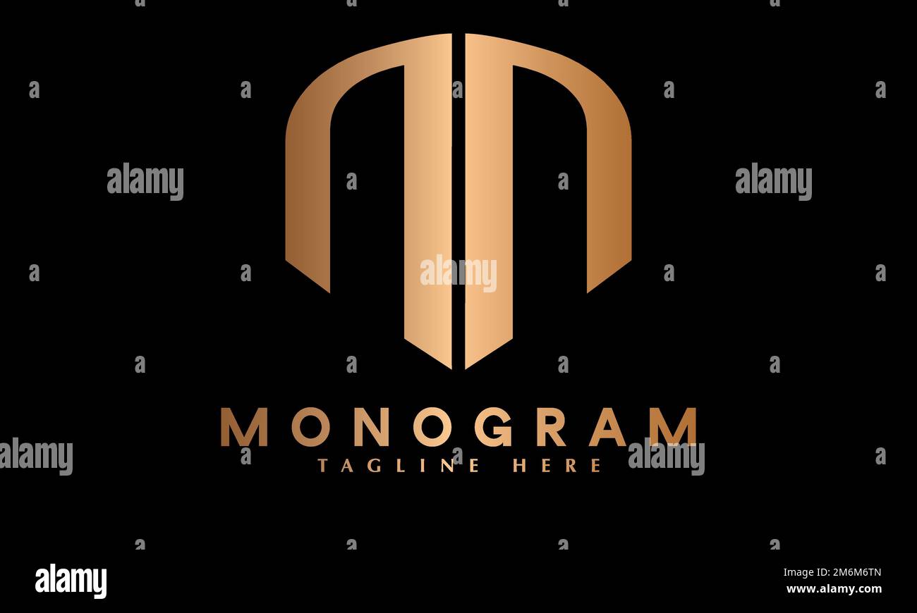 Vorlage für abstraktes Monogramm-Vektor-Logo mit Buchstabe „NN“ Stock Vektor