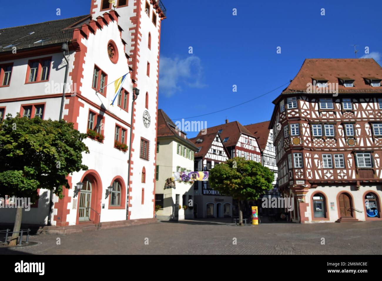 Das Rathaus von Mosbach Stockfoto