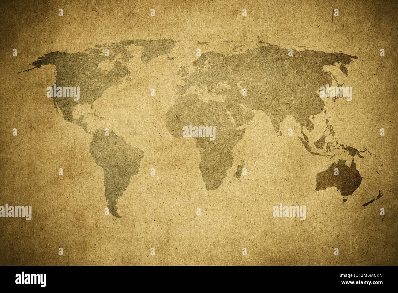 Grunge-Karte der Welt Stockfoto