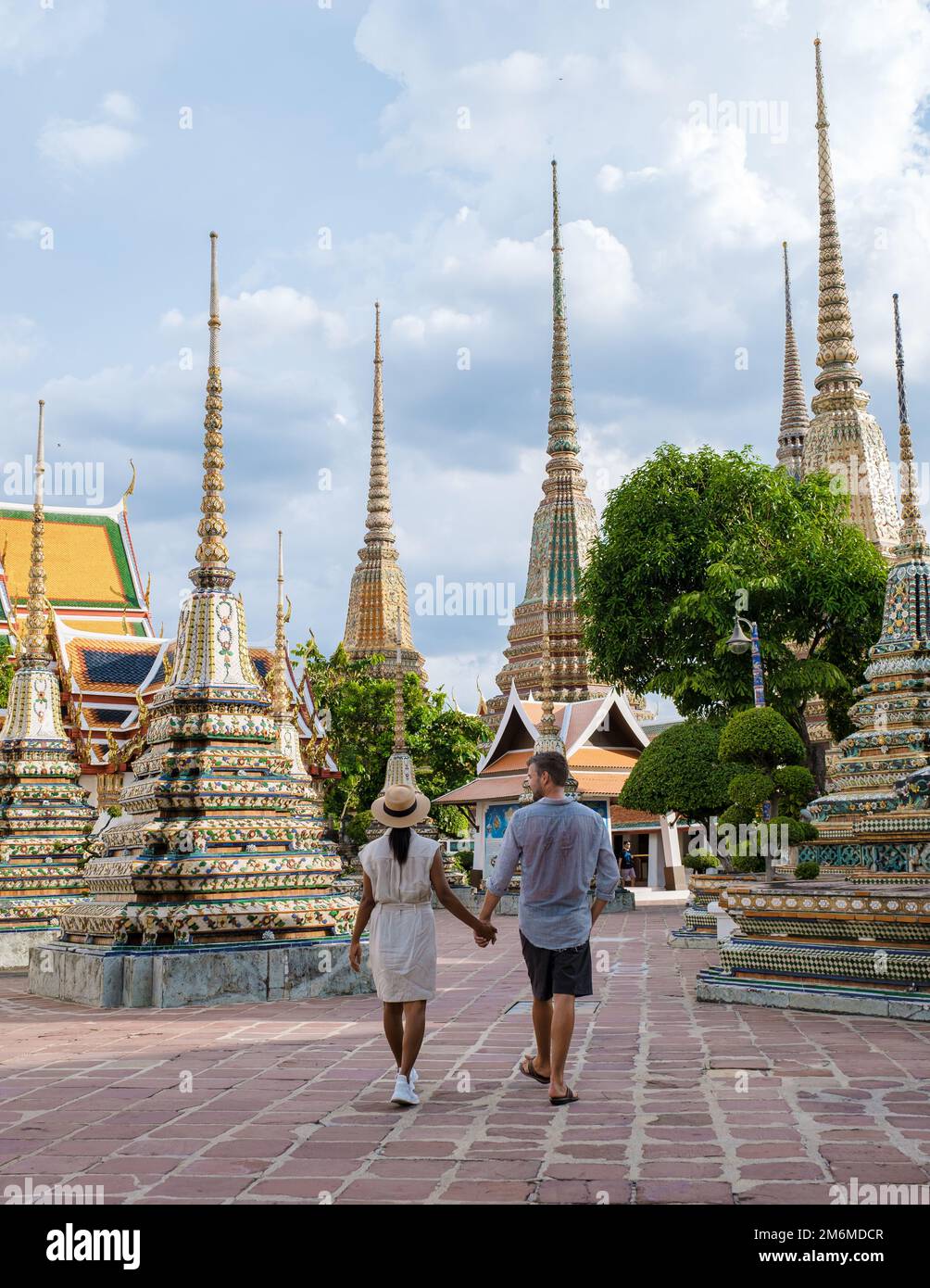 Wat Pho Tempel in Bangkok Thailand, der liegende buddha Tempel in Bangkok Stockfoto