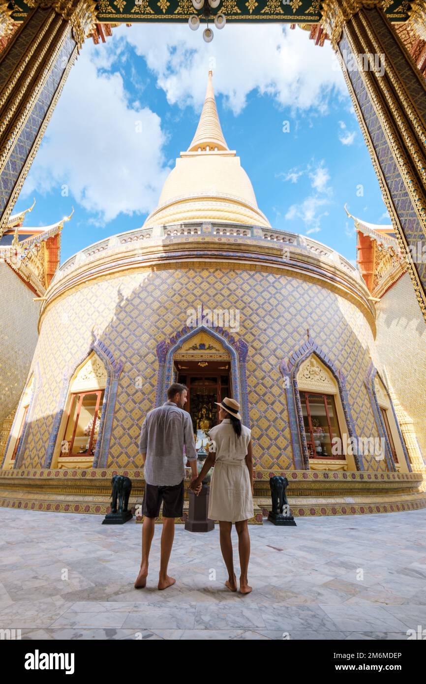 Wat Ratchabophit Tempel in Bangkok Thailand, wunderschöner Tempel mit goldener Pagode in Bangkok Stockfoto