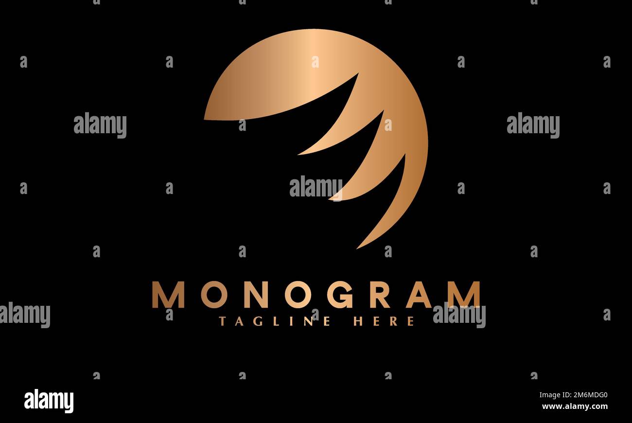 Vorlage für Vektorlogo im abstrakten Monogramm-Format für traditionelles chinesisches Haus oder Hut Roof Stock Vektor