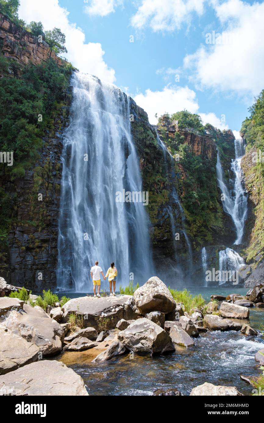 Panoramastraße Südafrika, Lisbon Falls Südafrika, Lisbon Falls in Mpumalanga, Südafrika Stockfoto