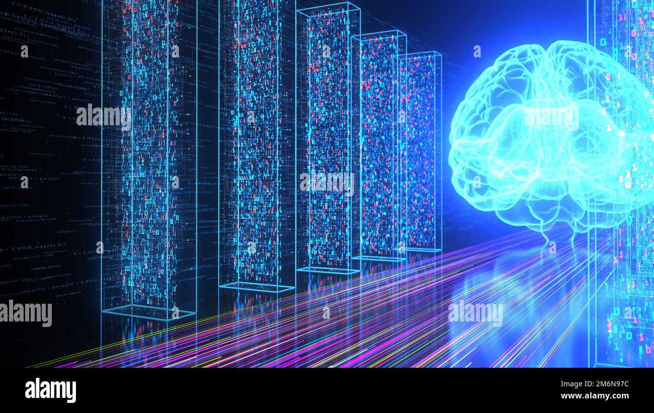 Digital Brain Metaverse Stockfoto