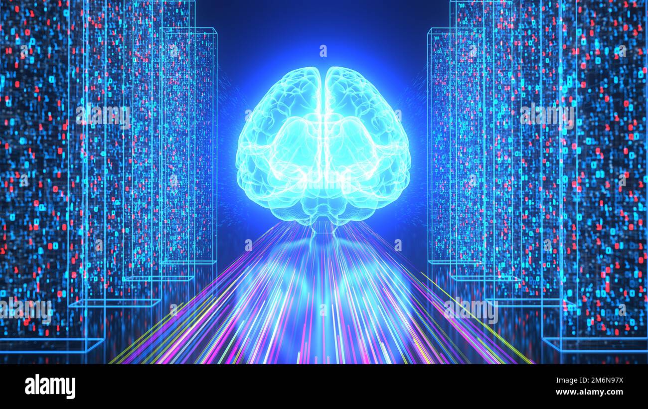 Digital Brain Metaverse Stockfoto