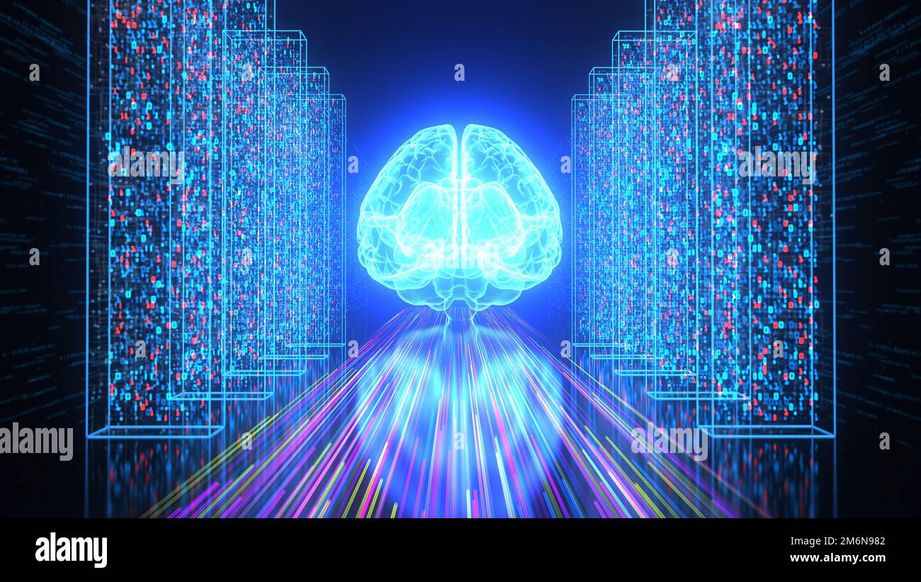 Digital Brain Metaverse Stockfoto