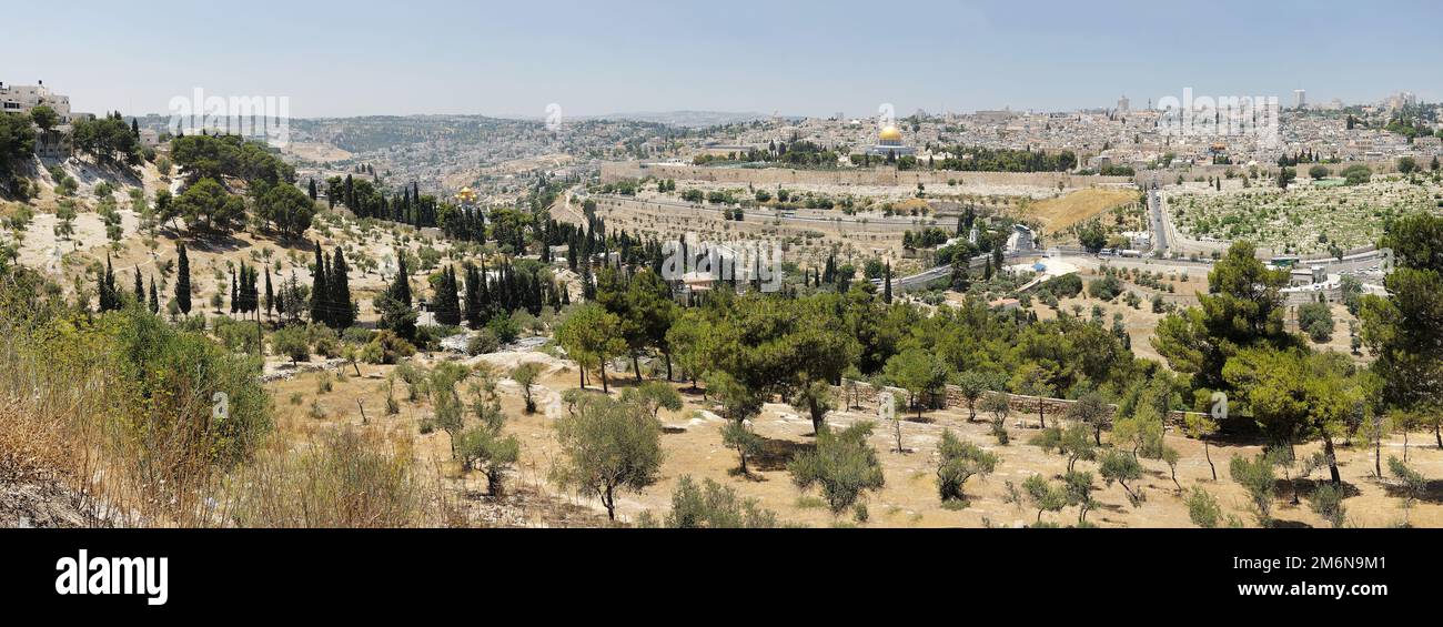 Panorama von Jerusalem Stockfoto