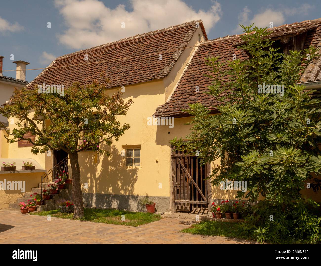 Donji Kraljevec, Kroatien - 14. August 2022 : das Haus, in dem Rudolf Steiner geboren wurde. Geburtsort. Stockfoto