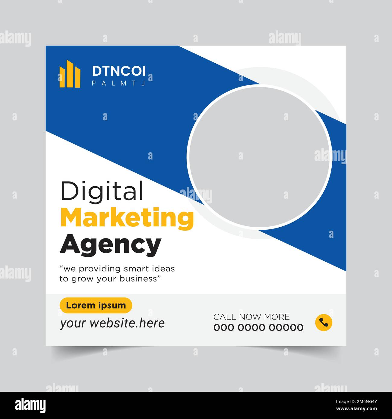 Social-Media-Post-Design und Webbannervorlage für digitale Marketingagenturen. Stock Vektor