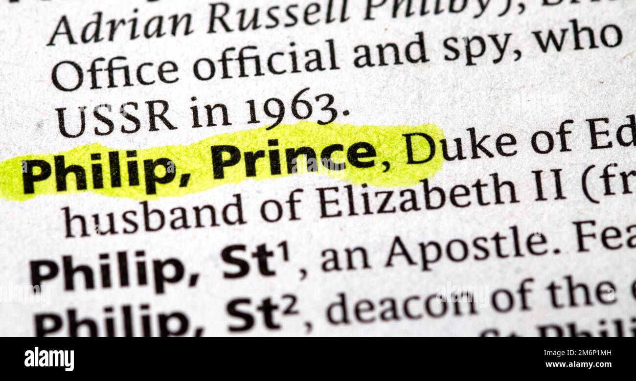 prinz philip Stockfoto