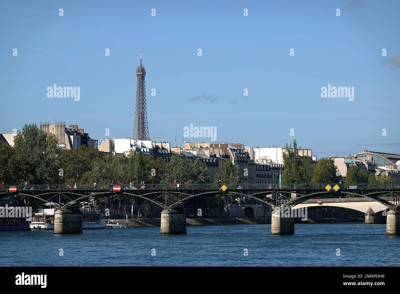 Frankreich, Paris, Pont des Arts oder Passerelle des Arts ist eine Fußgängerbrücke in Paris, die die seine Photo © Fabio Mazzarella/Sinte kreuzt Stockfoto