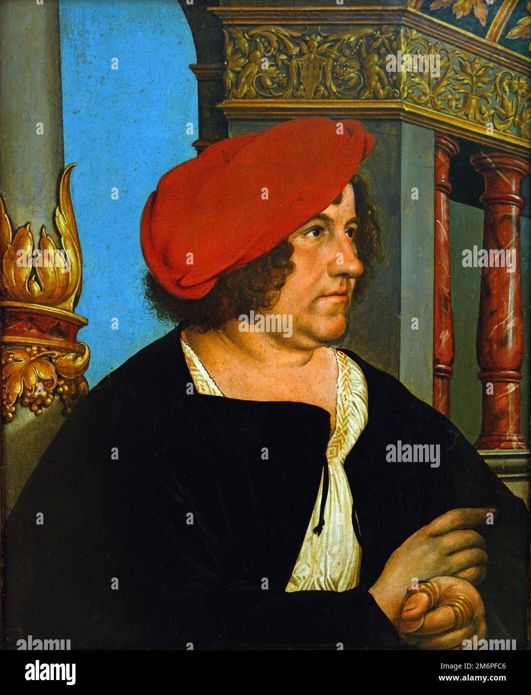 Doppelporträt des Basler Bürgermeisters Jacob Meyer zum Hasen und seiner Frau Dorothea Swiss, Schweiz, von Hans Holbein (der jüngere) 1497-1543, Deutschland Stockfoto