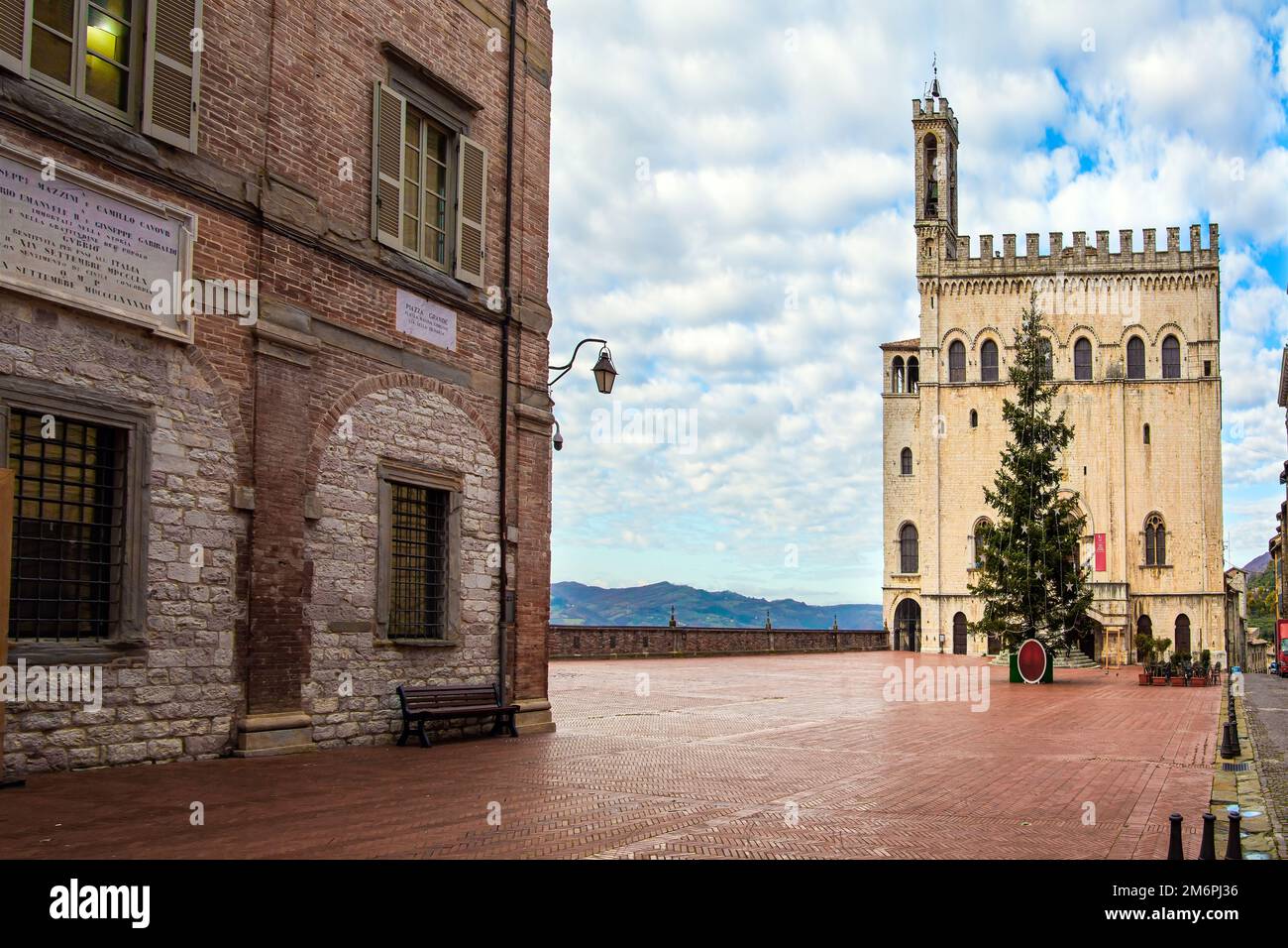 Die antike Stadt Gubbio Stockfoto