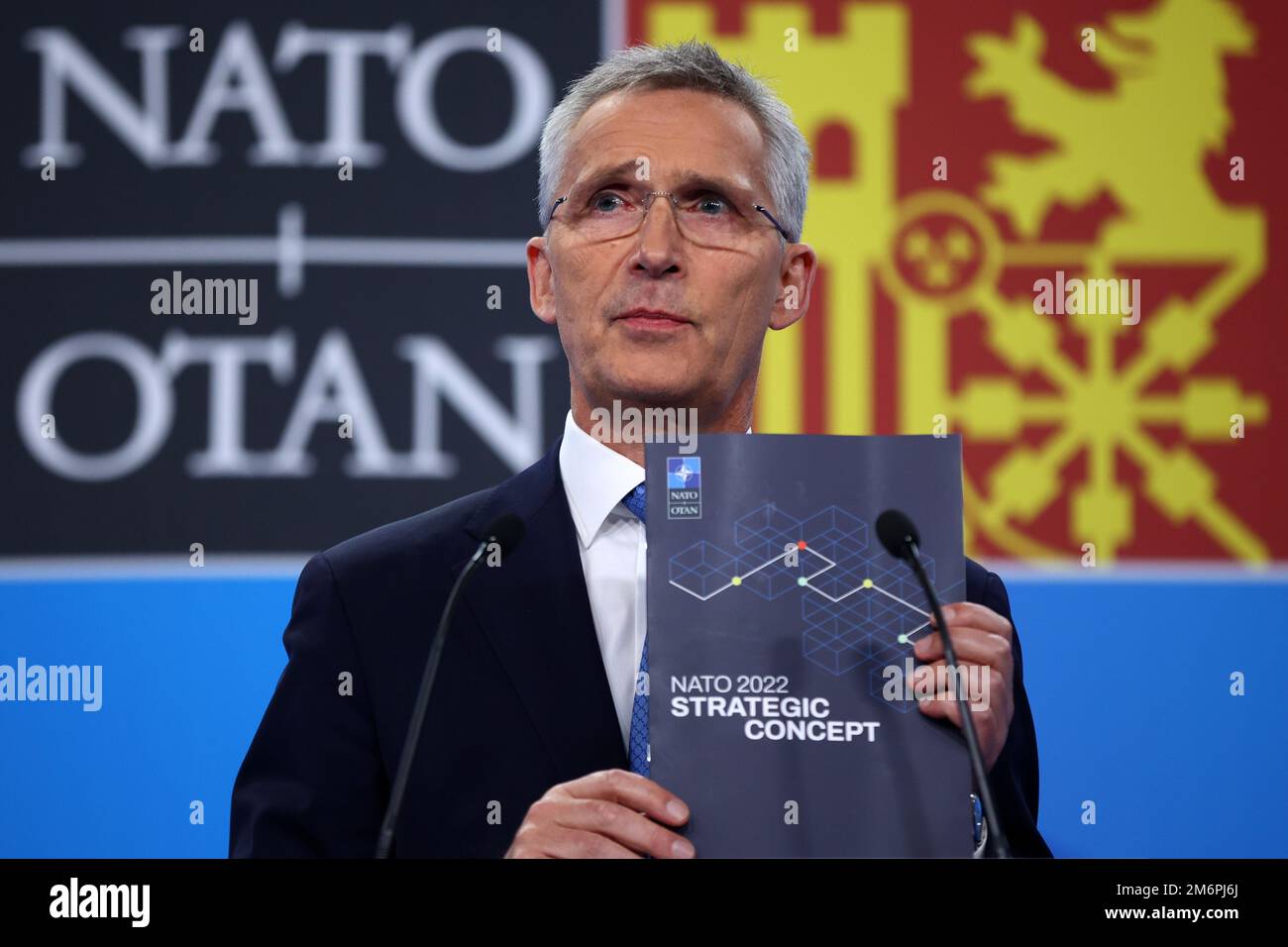 NATO-Generalsekretär Jens Stoltenberg Stockfoto