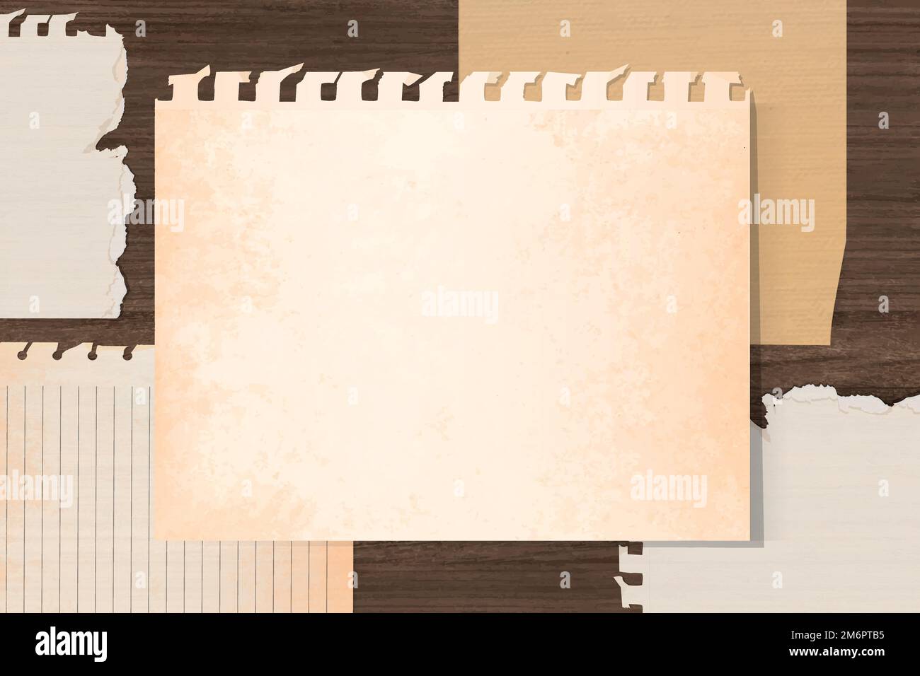 Vektor aus Vintage-braunem Notizpapier Stock Vektor