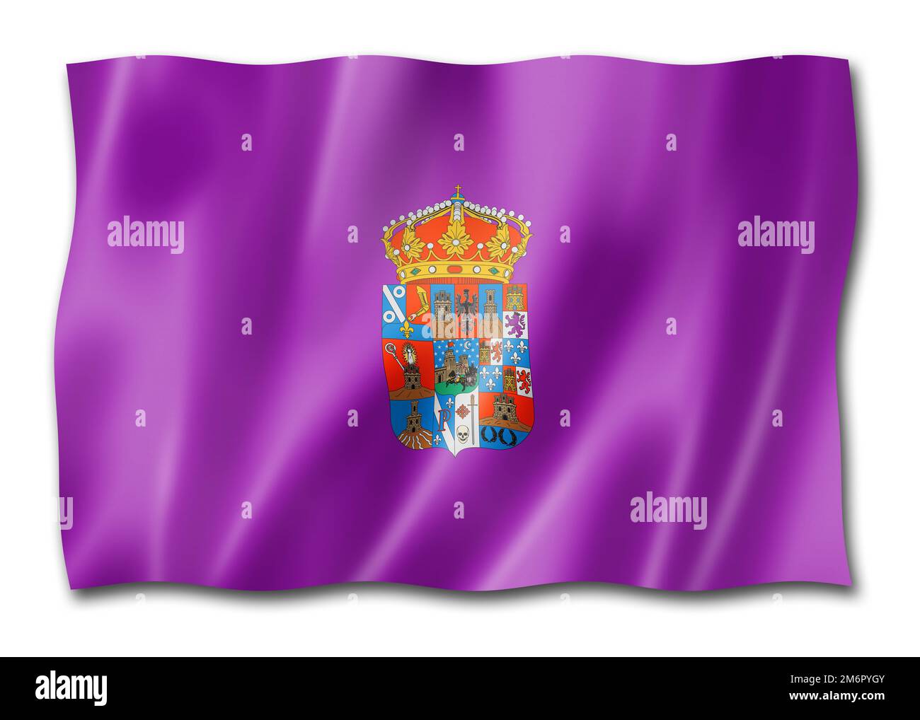 Flagge der Provinz Guadalajara, Spanien Stockfoto