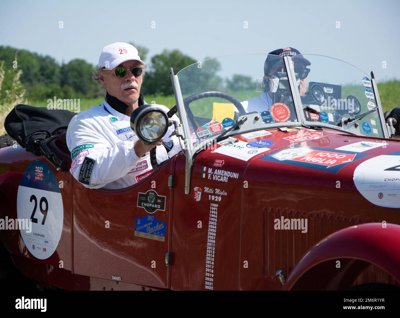 ALFA ROMEO 6C 1500 SS MM 1928 auf einem alten Rennwagen in der Rallye Mille Miglia 2022, dem berühmten historischen rennen italiens (1927-1957 Stockfoto