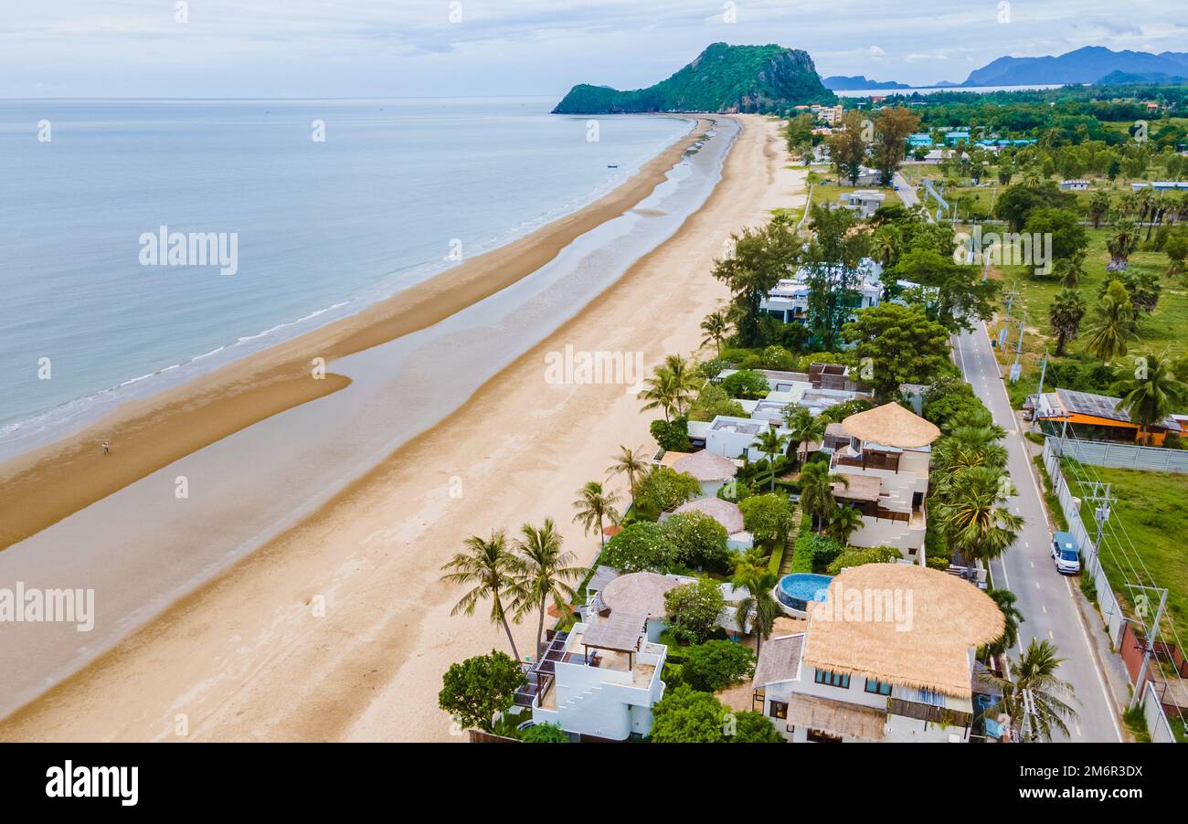 Khao Kalok Beach Pranburi Thailand, sauberer Strand mit weichem Sand südlich von Hua hin Thailand Stockfoto