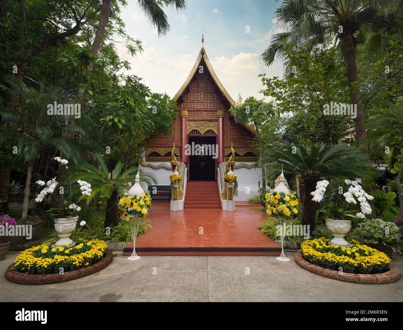 Wat Phra Kaew Tempel. Die dritte gemeinsame Klasse ist ein königlicher Tempel. Chiang Rai, Thailand Stockfoto