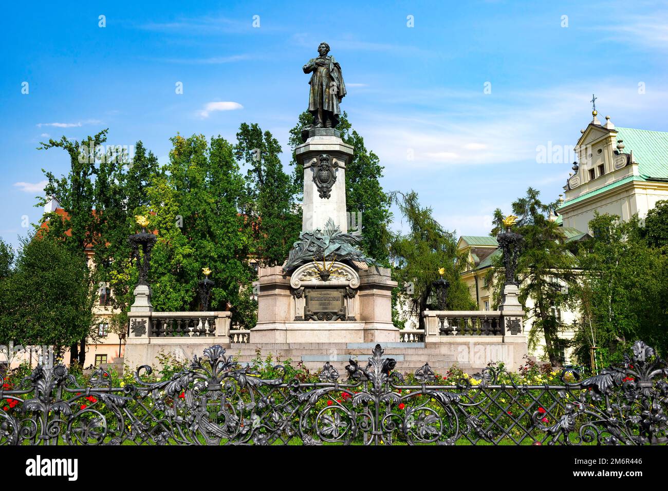 Denkmal Adam Mickiewicz Stockfoto Denkmal Adam Mickiewicz Stockfoto