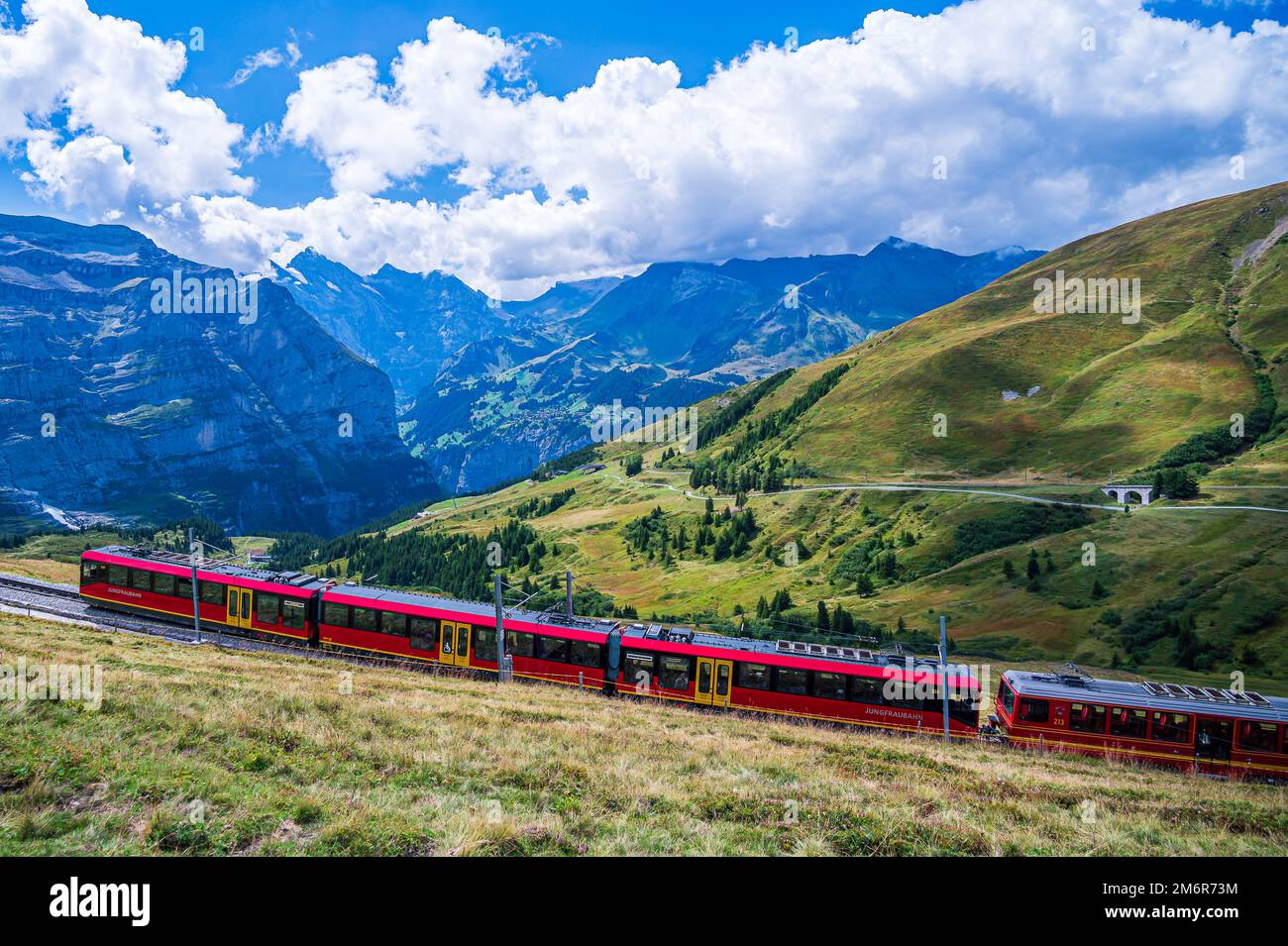 Zug zum Jungfraujoch Stockfoto