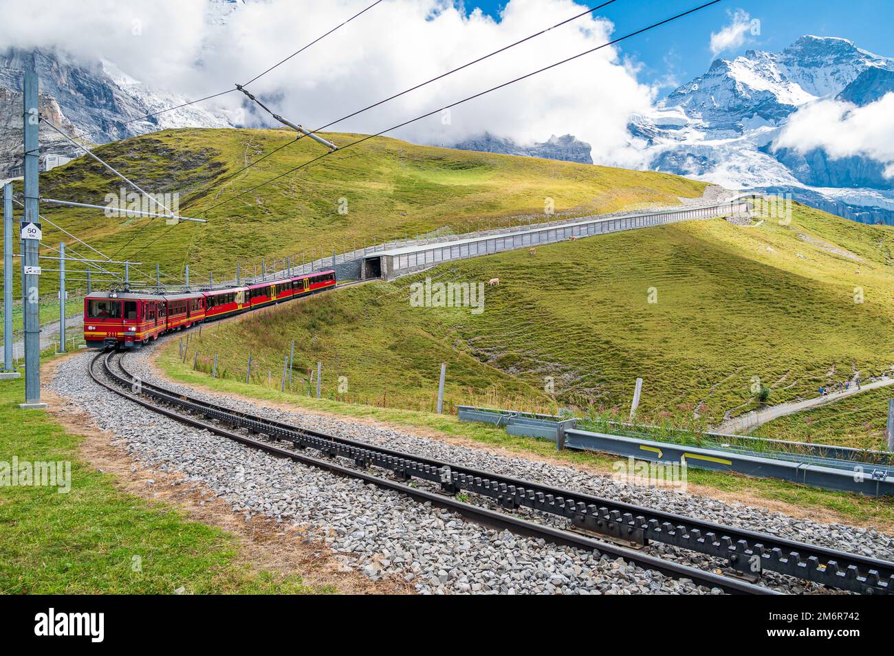 Zug zum Jungfraujoch Stockfoto